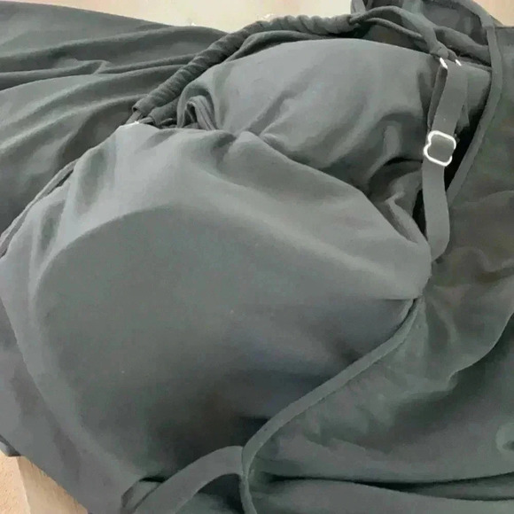 Aqua Green Women's High Neck Swim Dress One Piece Swimsuit UPF 50+ Size 24 - Picture 10 of 16